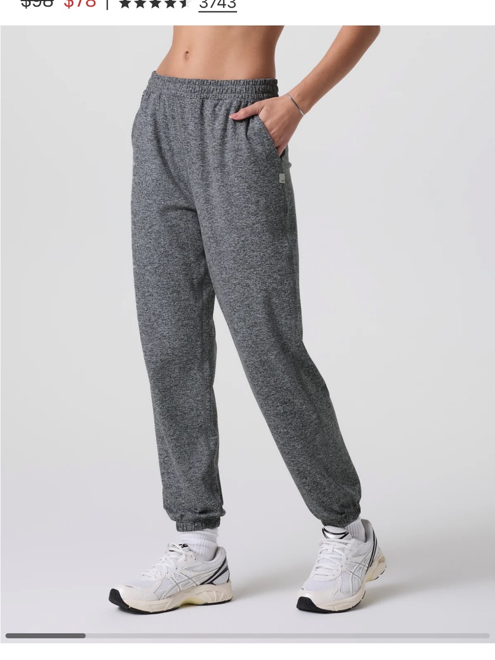 Vuori boyfriend Gray Heather Knit Jogger Pants size M